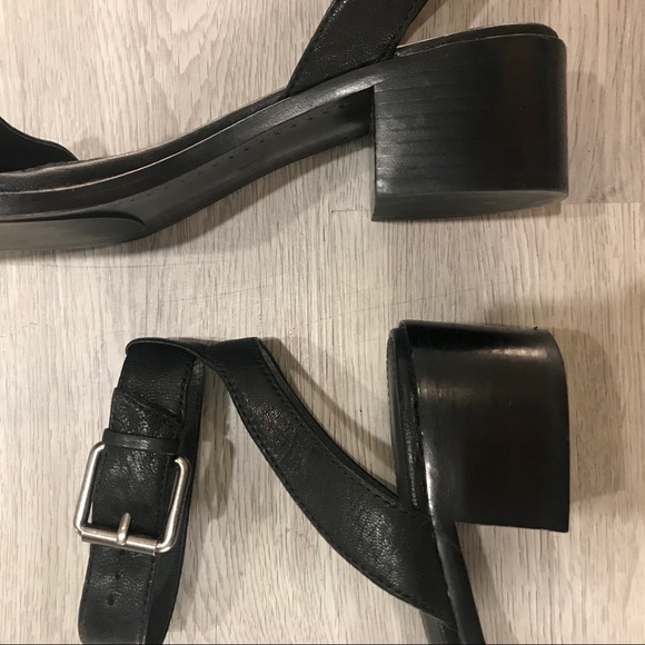 Frye Cindy Genuine Leather Open Toe Heel Sandals - Picture 9 of 13